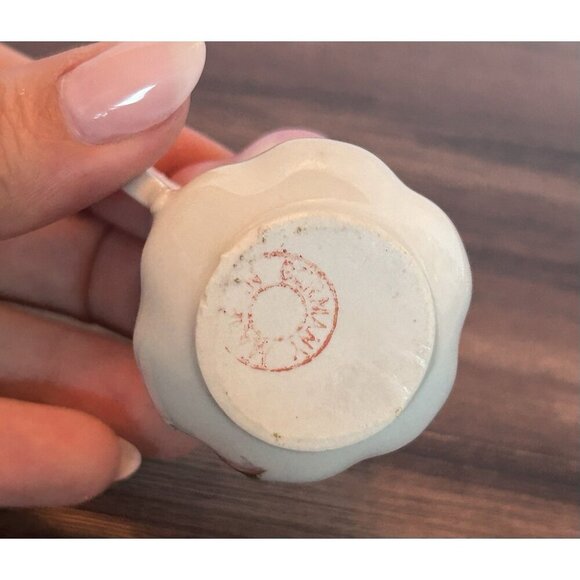 Vintage Hand Painted Victorian 2” Mini Coffee? Teacup - Picture 5 of 5